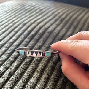 Cena Zuni signed turquoise bracelet